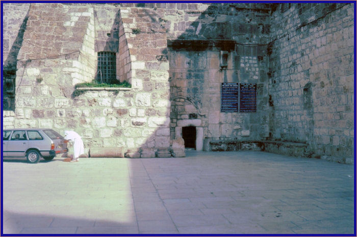 Entrance door to the Church of the Nativity.